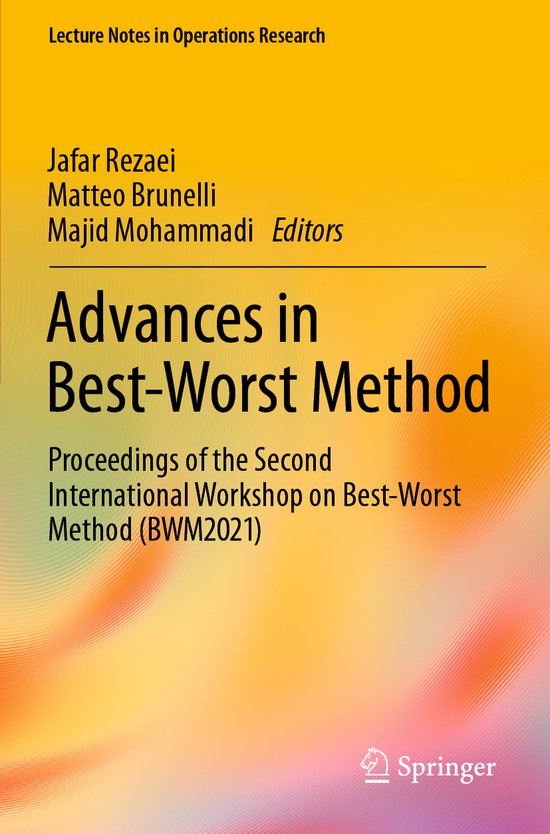 Lecture Notes in Operations Research- Advances in Best-Worst ... - cover