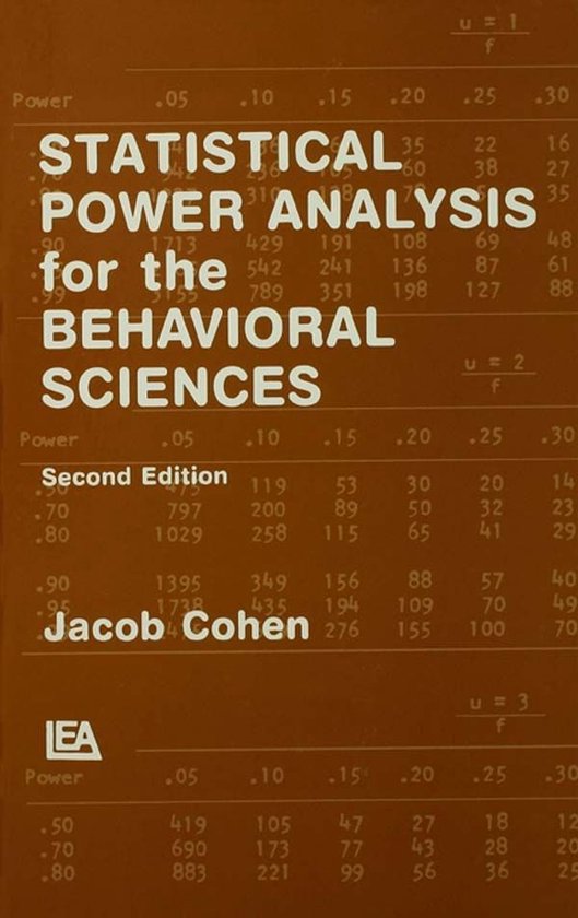 Statistical Power Analysis for the Behavioral Sciences - cover