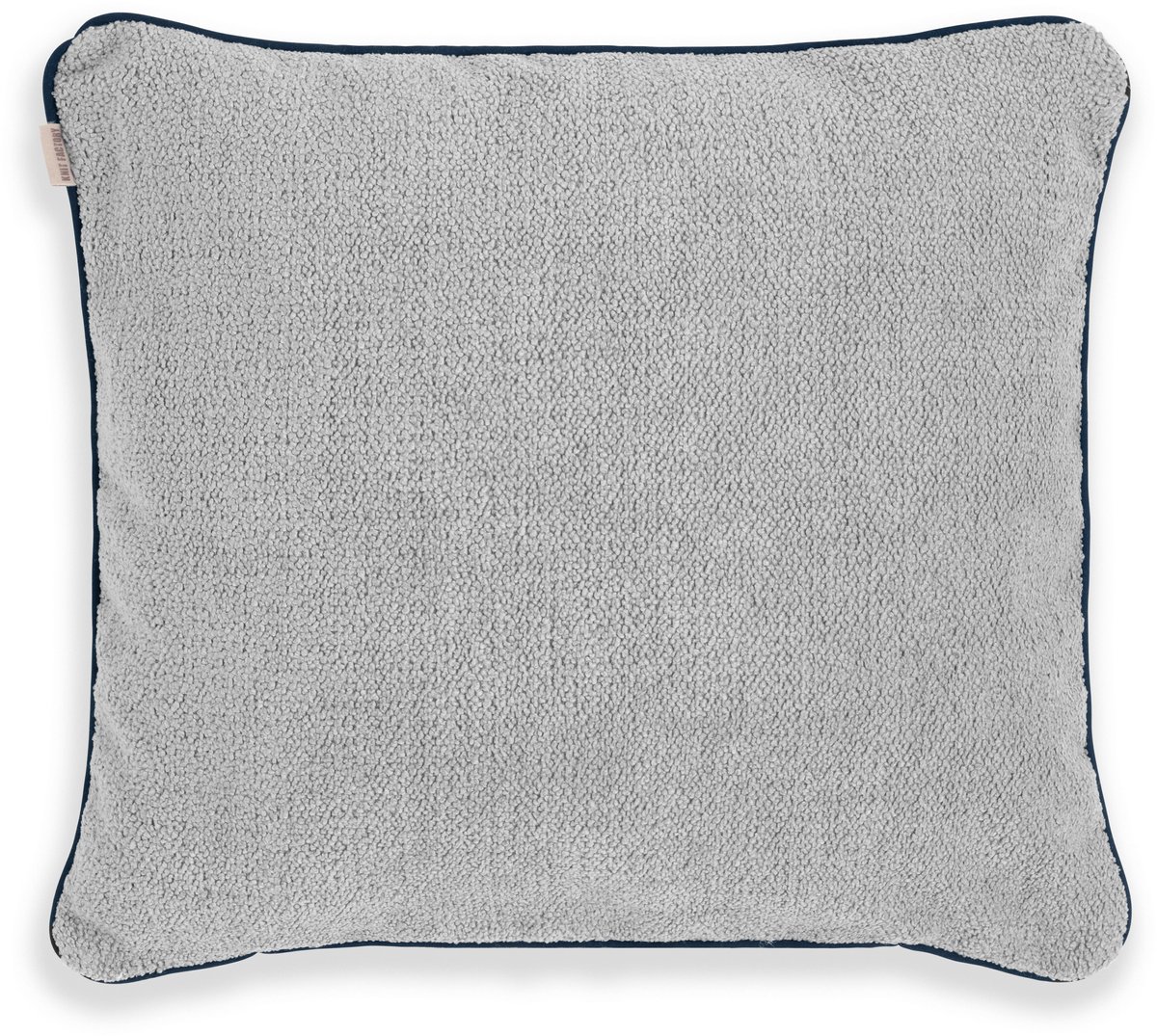 Knit Factory Snooze Sierkussen - Vierkant kussen - Kussen woonkamer - Bank kussen - Decoratie kussen - Licht Grijs - 50x50 cm - Vierkant kussen - Superzacht en pluizig - Kussenhoes inclusief kussenvulling