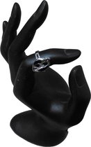 Verstelbare kinder ring van metaal 2 dolfijnen zwart