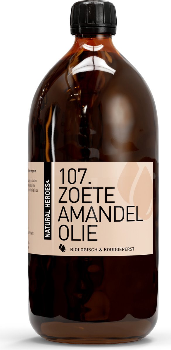 Natural Heroes - Zoete Amandelolie (Biologisch & Koudgeperst) 1000 ml (jerrycan)