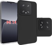 Xiaomi 14 Hoesje - MobyDefend TPU Gelcase - Mat Zwart - GSM Hoesje - Telefoonhoesje Geschikt Voor Xiaomi 14