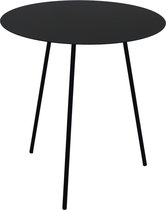 Mega Collections Table d'appoint/rehausse de cache-pot - métal - noir - D40 x H45 cm - Pour extérieur/intérieur