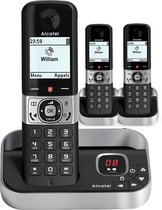 Poste téléphonique Alcatel F890 Trio pour téléphone fixe avec répondeur et 3 combinés