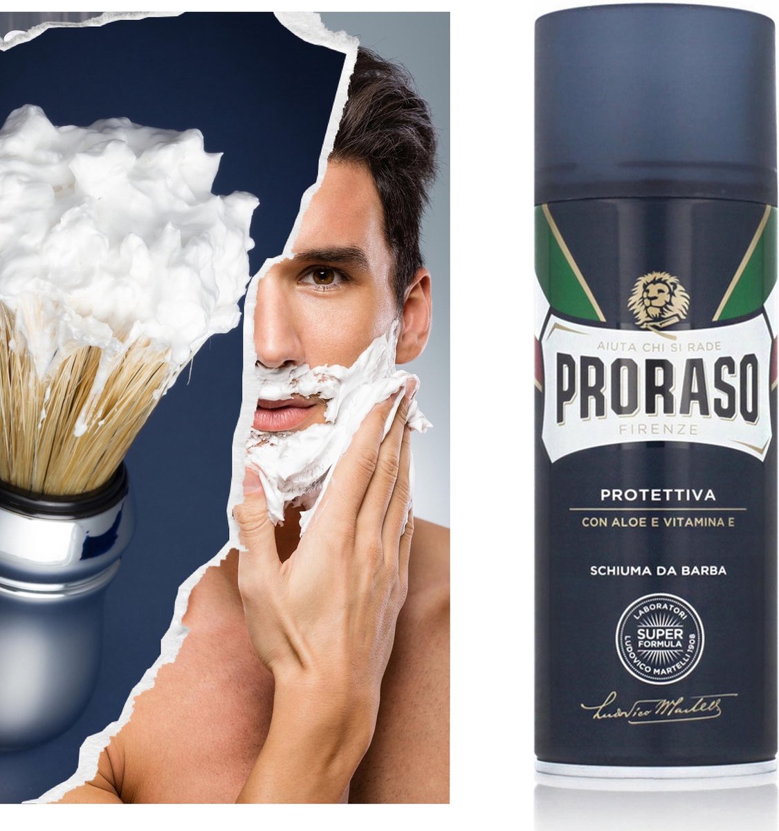 Proraso Protettiva - Beschermend Scheerschuim met Aloë en Vitamine E, 400ml