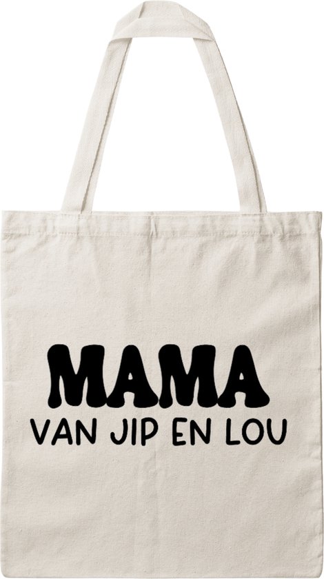Tote bag | Mama van ... - canvas tas - moeder - draagtas - katoen - personaliseerbaar | beige