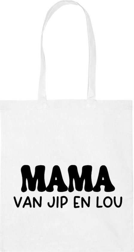 Tote bag | Mama van ... - canvas tas - moeder - draagtas - katoen - personaliseerbaar | wit