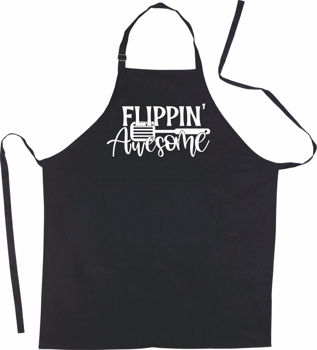 EIZOOK Stijlvolle BBQ schort - Keukenschort - FLIPPING AWESOME -