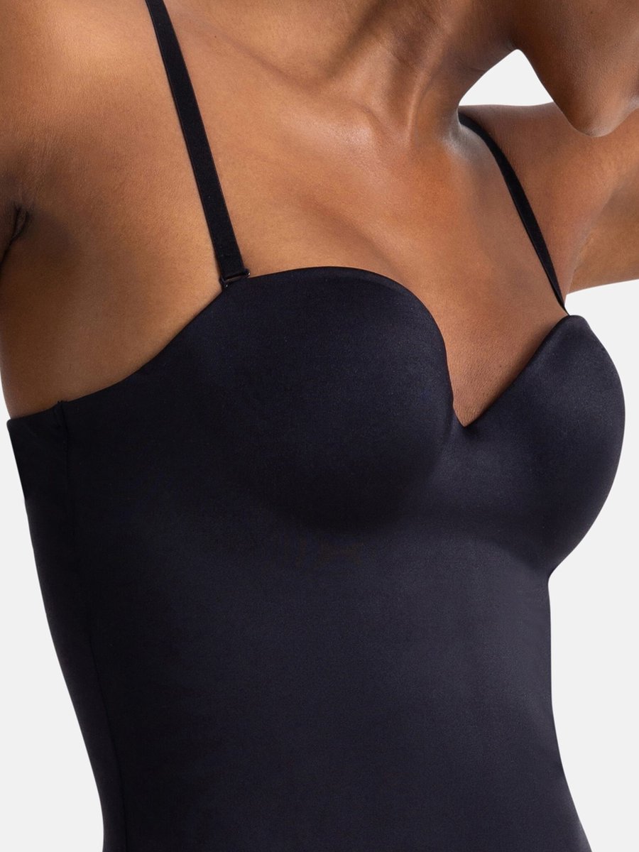 Dorina Corrigerende Body - Dames body - Naadloos - Sublime Sculpt - Licht voorgevormde cups - Verstelbare bandjes - 85A - Zwart