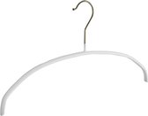 De Kledinghanger Gigant - 50 x Blousehanger / shirthanger metaal met witte anti-slip coating, 40 cm