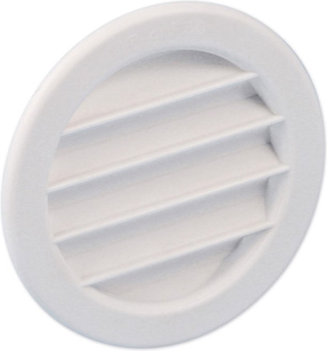 Nedco BV Ventilatierooster ø 75mm met kraag PS, kunststof wit