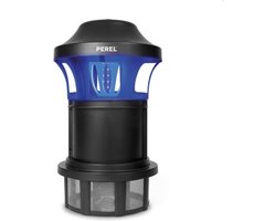 Perel LED UV insectenverdelger met ventilator, 750 m² bereik, IPX4 waterbestendig, energiezuinig LED-ontwerp, met afneembare opvanglade en ophangring voor gebruik buiten