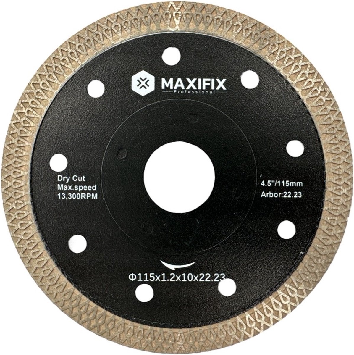 Maxifix Ultra Slijpschijf - Diamantschijf - Tegelschijf - Droog 115mm - Maxifix