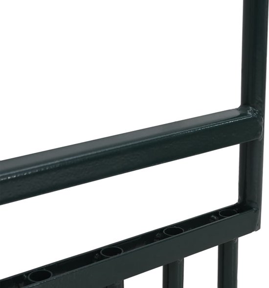 vidaXL - Gazonbeluchter - met - 5 - holle - tanden - gepoedercoat - staal - groen van VidaXL — afbeelding 4