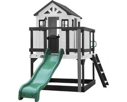 Backyard Discovery Sweetwater Heights Speelhuis met glijbaan - Speelkeuken – Zandbak - Speeltoestel met verdieping en ladder voor kinderen