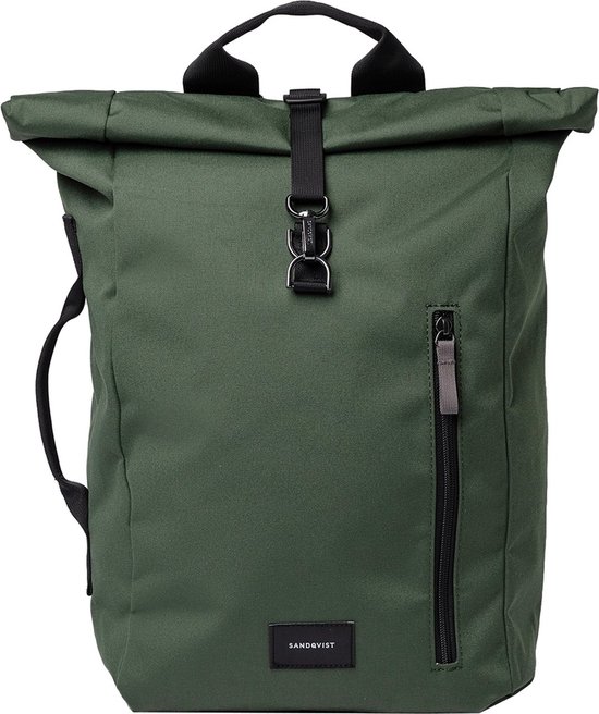 Sandqvist Dante Vegan dawn green with black webbing