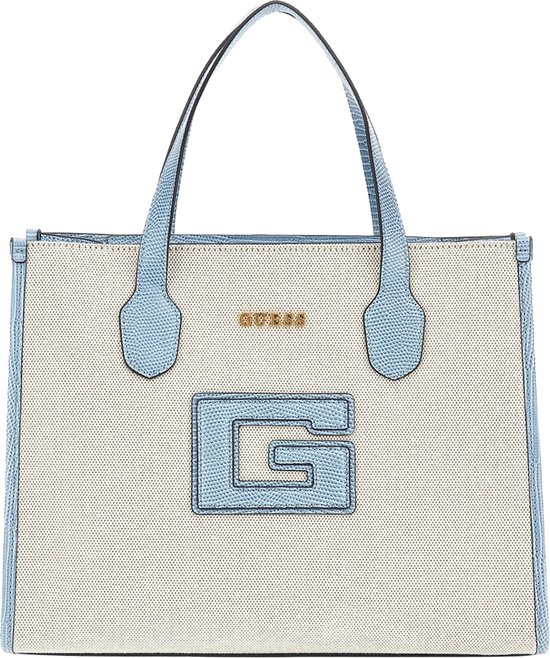 Guess G Status 2 Compartment Tote natural/light denim