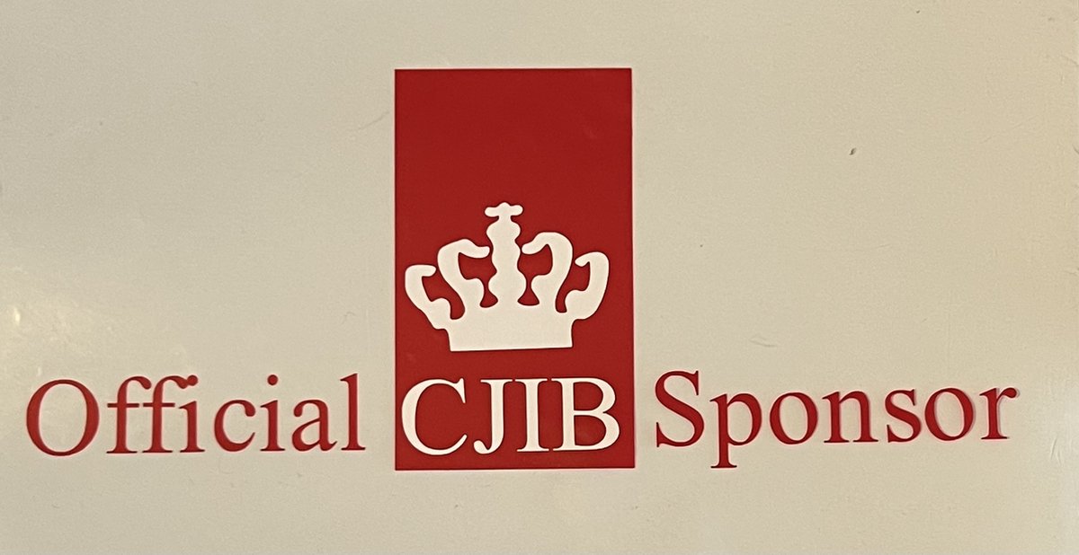 Auto sticker CJIB sponsor geheel rood