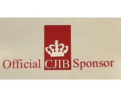 Auto sticker CJIB sponsor geheel rood