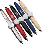 Solidix fidget pen - Zilver - anti stress - kalmerende pen - Rustgevende pen - pen met lampje - Combineren mogelijk