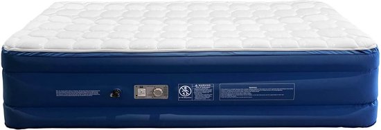 Matelas pneumatique AeroRest Cloud Top 1 personne | 210 cm de longueur | Surmatelas amovible | Avec pompe intégrée | Sac de transport inclus |
