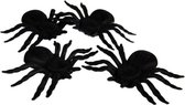 Folat - Een Setje Van 4 Spinnen - Halloween - Halloween Decoratie - Halloween Versiering