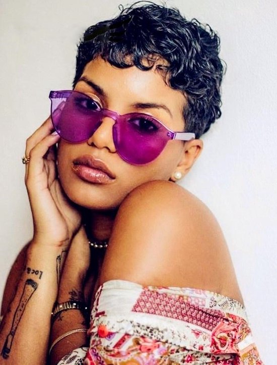 Lunettes de soleil / lunettes rondes Festival - Violet | Plastique / Plastique | Mode Favorite