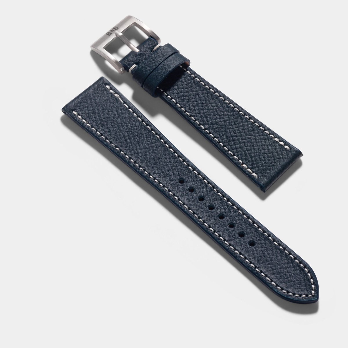 BS Leren Horlogeband Luxury - Epsom Midnight Blue - 20mm