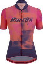Santini Fietsshirt Korte Mouwen Dames Paars Oranje - Forza Indoor Training Jersey For Women Atomic Orange - XL