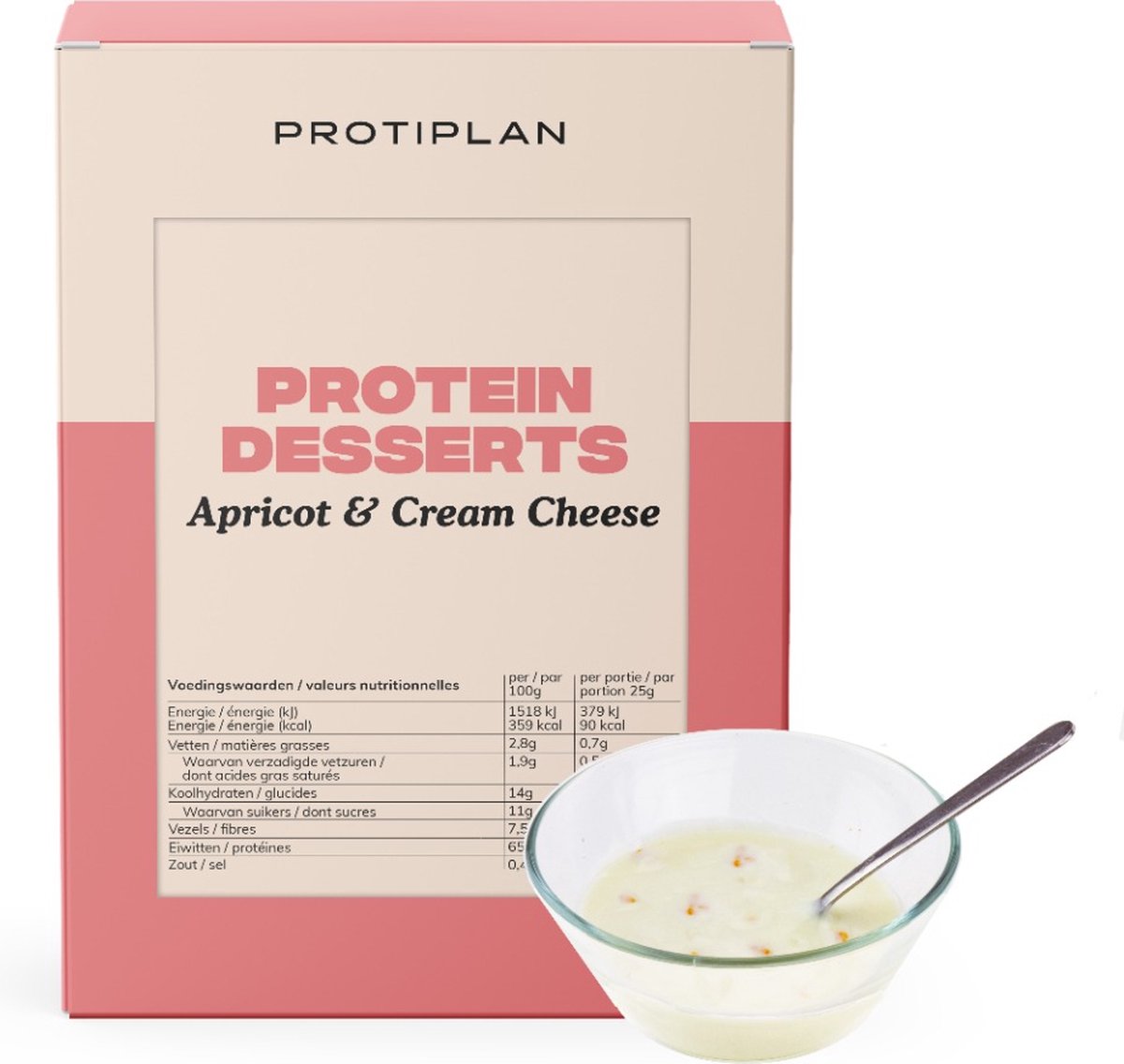 Goedkoopste Protiplan | Dessert Roomkaas Abrikoos | 7 x 25 gram | Heerlijk koolhydraatarm toetje of tussendoortje | Geschikt voor ieder dieet