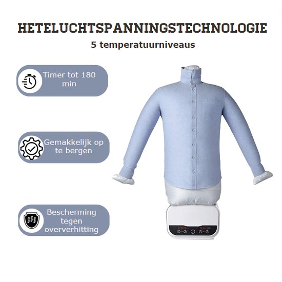 TECHNOSMART Strijkpop voor droog- en strijkmachine, 850 W, opzetstuk broek, stoompop voor overhemdenstrijkers, broekdrogers TECHNOSMART Strijkpop voor droog- en strijkmachine, 850 W, opzetstuk broek, stoompop voor overhemdenstrijkers, broekdrogers