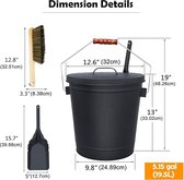 ash bucket with lid - asemmer met deksel ‎