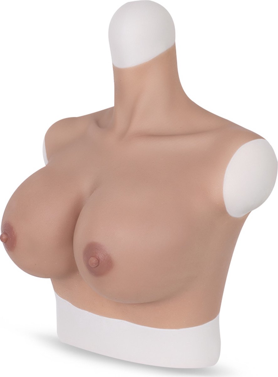 Siliconen borsten-G cup- 5950 gram Nep borsten- Plus Size- Travestie-Cosplay- L XL maat- Medium Breast Size-Travestiet-100% siliconen-Breastplate