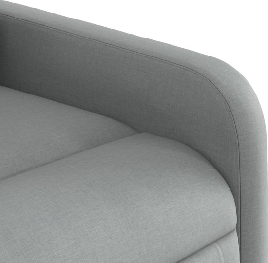 Fauteuil à réglage électrique en tissu gris clair