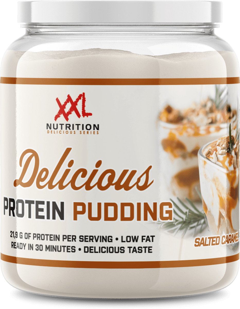 Goedkoopste XXL Nutrition - Delicious Protein Pudding - 22 Gram Eiwit - Eiwitrijke Snack & Dessert - Diverse Smaken - Salted Caramel - 440 Gram (11 doseringen
