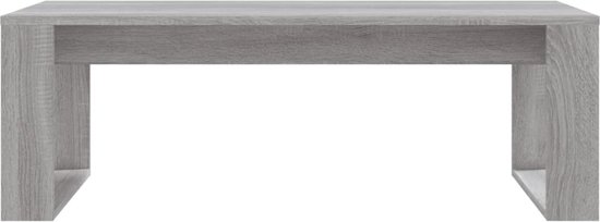 vidaXL - Salontafel - 102x50x35 - cm - bewerkt - hout - grijs - sonoma - eikenkleurig