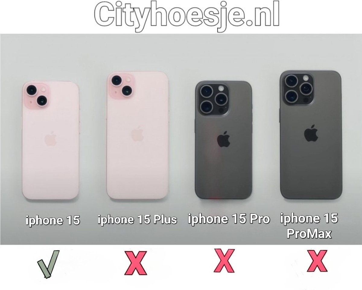 Sino Tech – iPhone 15 – Backcover hoesje – Transparant – Bloemen