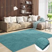 Flycarpets Mono Modern Effen Vloerkleed - Blauw - 120x160 cm