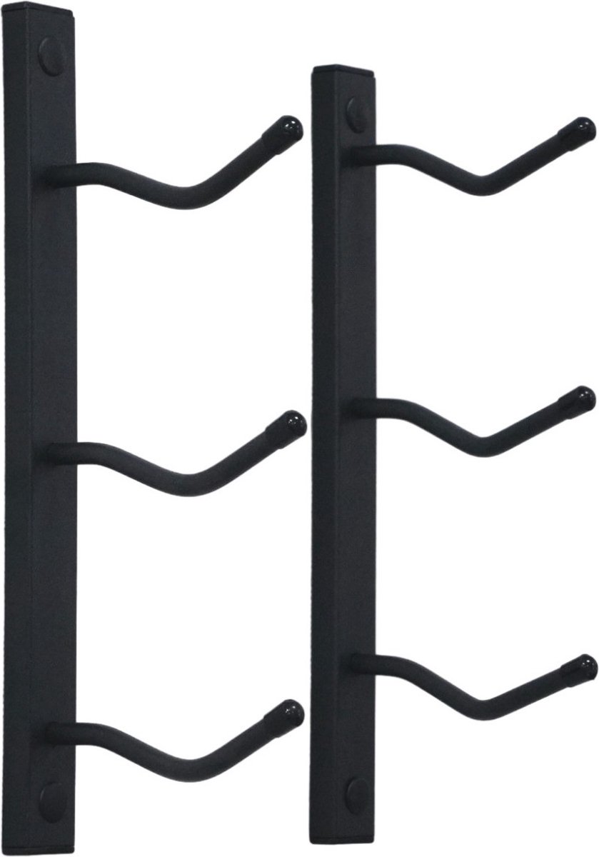Vinata Ofanto wijnrek muur enkel - zwart - 3 flessen - wijnrekken - flessenrek - wijnrek metaal - wijnrek wand - wijn rek - wijnrek hangend - wijnfleshouder - flessen rek