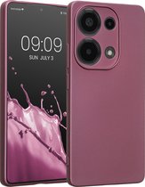 kwmobile coque de téléphone métallique en TPU - convient pour Xiaomi Redmi Note 13 Pro 4G - Coque Flexible pour smartphone - En lilas métallisé