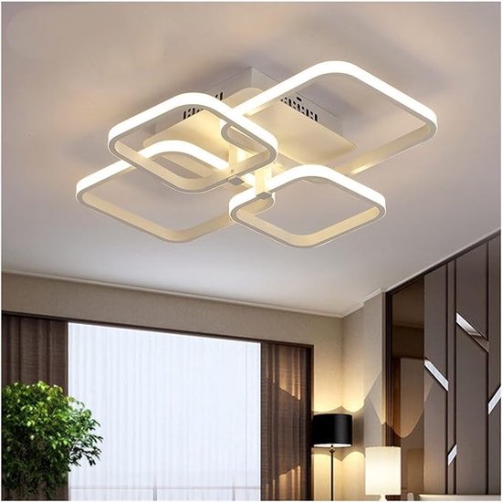 Vetrulus - Lampe - 4 en 1 - Plafonnier Moderne - Lampe LED - Fonction Gradation - Décoration - Acryl - Hotel - Salon - Couloir - Wit