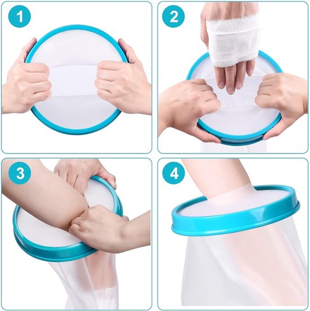 Gipsbeschermer douche - Gips hoes voor hand / pols - Shower cover - waterdicht - 1 stuk - Houd het gips droog - Douchegips - Douchehoes - Gipshoes Hand - Gipshoes pols - Douche hoes- Water beschermer - Gipsbeschermer — afbeelding 2