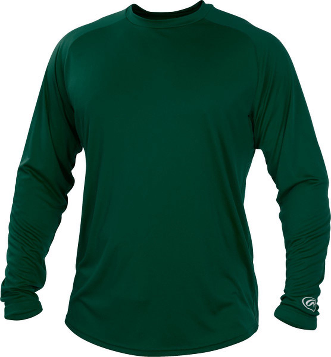 Rawlings LSRT Crew Neck Long Sleeve XL Dark Green Long Sleeves voor Sport Honkbal/Softball
