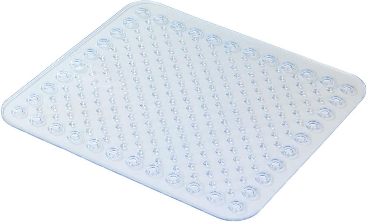 Goedkoopste Afdruipmat kristal voor het spoelbak-afvoeroppervlak, beschermt tegen krassen en wegglijden, optimale waterafvoer door gatstructuur, robuuste en onderhoudsvriendelijke kunststof, 41 x 35 cm, transparant