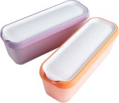 Set van 2 ijscontainers voor ijs, 1,5 L, bewaarcontainers, vriescontainers, ijscontainers, BPA-vrije voedingskwaliteit