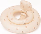 Vilolux® - Mrs Ertha - Baby float - Baby seat - Baby zwemband - beige - Flower Buds - 7-18kg