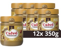 Calvé Pindakaas - Stukjes Pinda - zonder toegevoegde suikers - 12 x 350 g