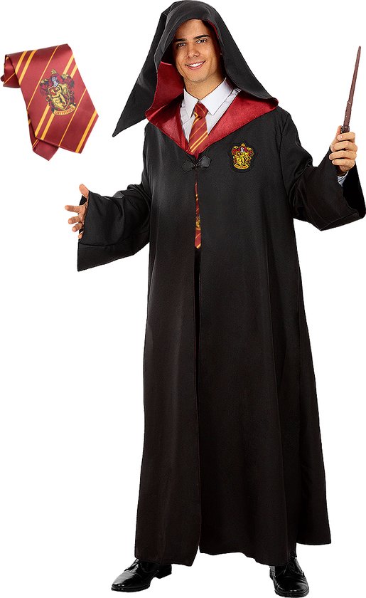 FUNIDELIA Déguisement Gryffondor avec cravate - Déguisement Harry Potter pour homme - Taille : M