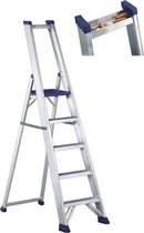 Delmer Pro-trap 5 treden 1,16 m 6 kg - Arbo NEN gekeurd – Professionele kwaliteit – monteurs – bouw – hovenier