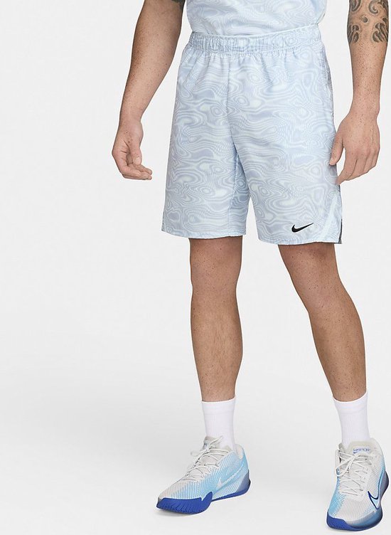 Nike Court Victory 9 Inch Dri-FIT Printed Short Glacier Blue